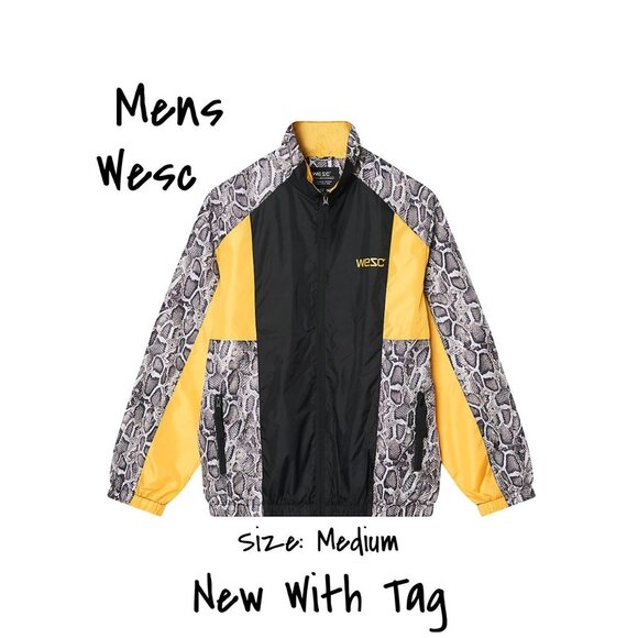 Wesc Other - Wesc Track Windbreaker Jacket Snake Yellow & Black Men Medium New With Tag